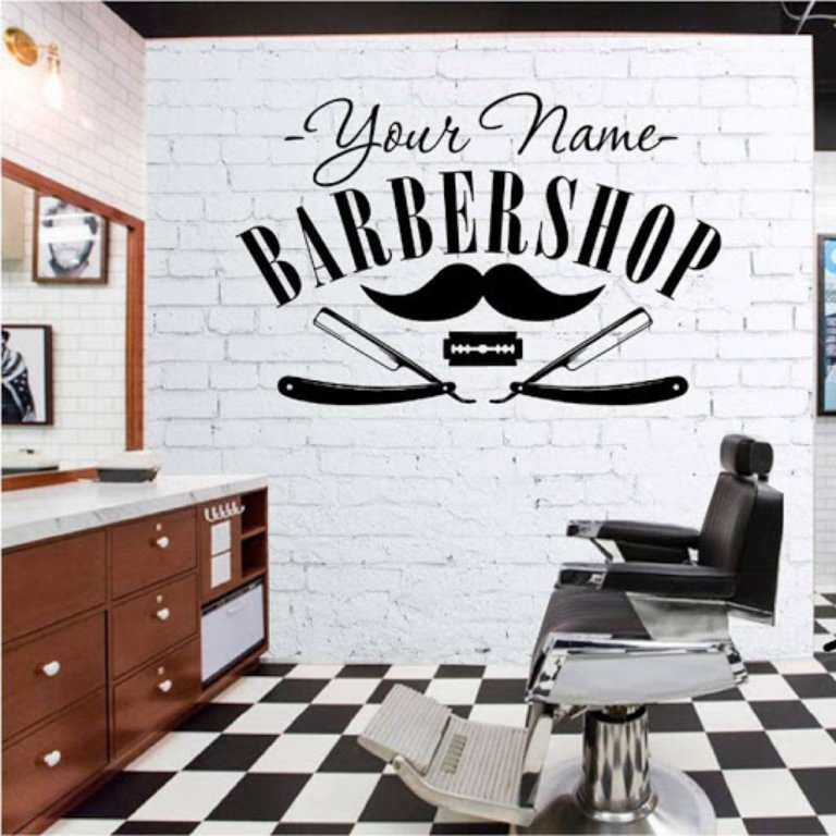 Vẽ tranh tường barber tại Huế
